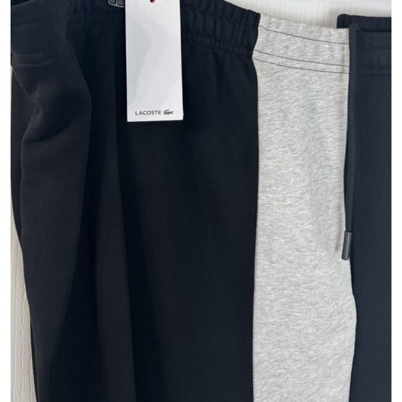LACOSTE Size 3XLT Tall Graphic Logo Gray & Black Sweatpants NWT $130 - Picture 13 of 15